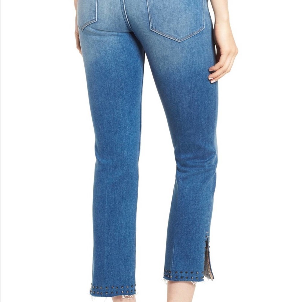 FRAME 👖👖👖Le High Stud Raw Hem Ankle Straight Jeans - Picture 4 of 9